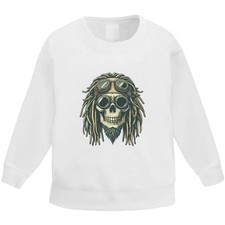 'Steampunk Skull With Dreadlocks' Kid's Sweatshirt / Sweater / Jumper (KW049693)