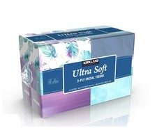 Kirkland Signature Ultra Soft 3-ply Strong Facial Tissues, 12 x 160 Sheets