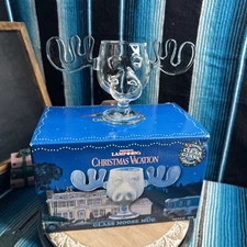 National Lampoon's Christmas Vacation Clark Griswold Clear Glass Moose Mug Cup