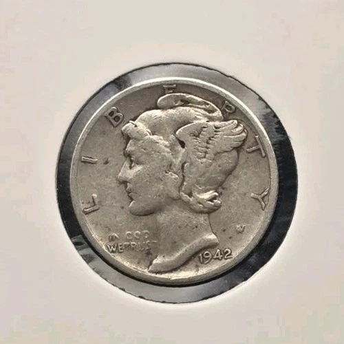 1942-P Mercury Dime 90% Silver US Mint Philadelphia