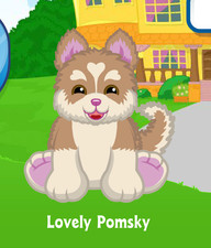 Webkinz Lovely Pomsky Virtual PET Adoption Code Only Messaged Webkinz Pomsky Pup