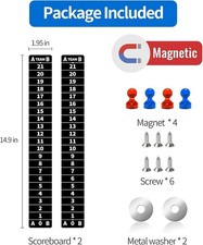 AIWEILUCK Cornhole Scoreboard Magnetic Metal Decal Easy Install 2 Pack