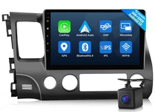 CAM+Android 14 10.1" IPS Screen Car Stereo Radio GPS DSP CarPlay For Honda Civic