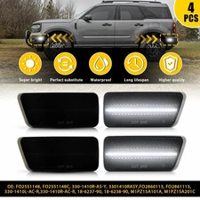 Fit Ford 2021-2023 Bronco Sport Smoked 4Pcs Lens LED Side Marker Lights