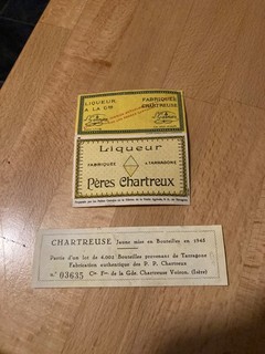 etiquette chartreuse tarragone 1945