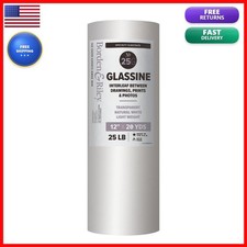 Borden & Riley 25G Glassine Paper Roll, 25 Lb., 12" x 20 Yards Per Roll, White