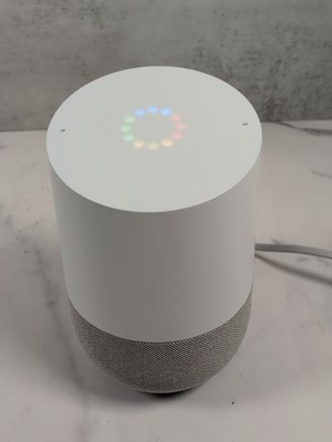 Google Home Smart Assistant Speaker & Power Supply Factory Reset White