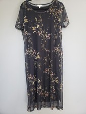 NEW Terra And Sky  Floral Dress 14W / 0X Plus Size dark whismigoth black summer
