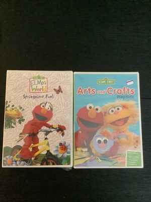 Sesame Street & Elmo's World DVD Childrens Learning Movie Video Lot Of 2 New USA