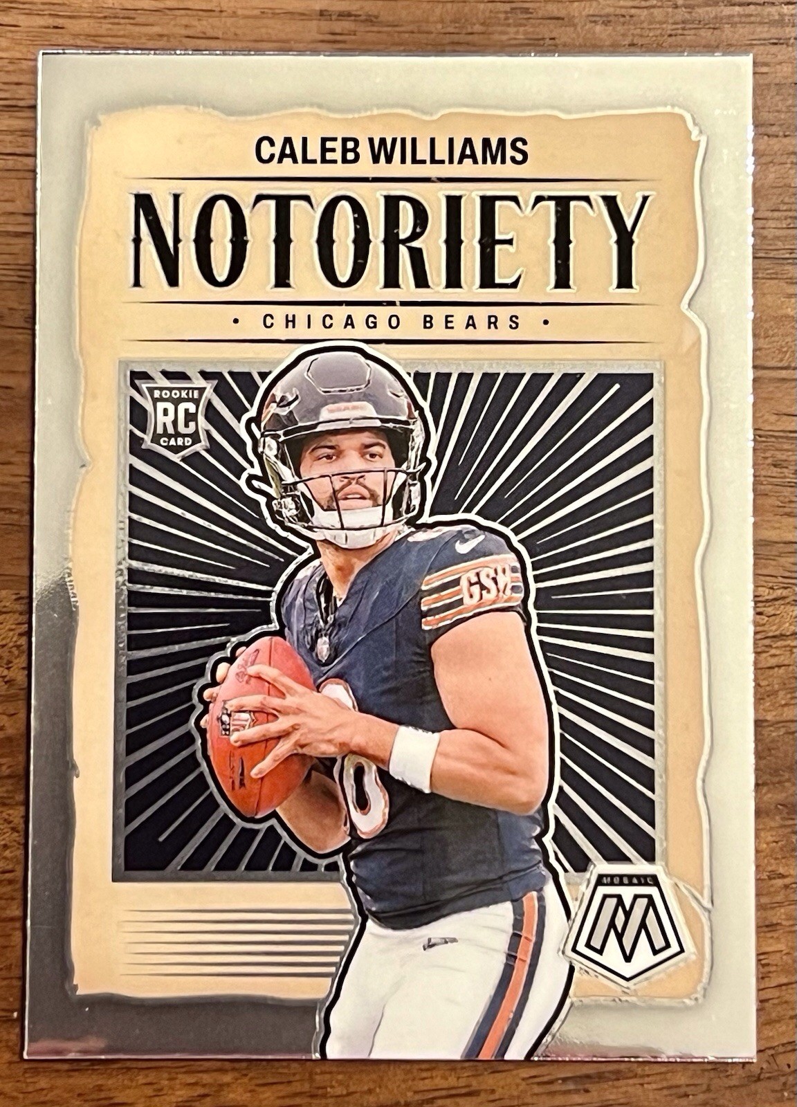 CALEB WILLIAMS RC 2024 Panini Mosaic Notoriety Insert #18 Rookie Bears