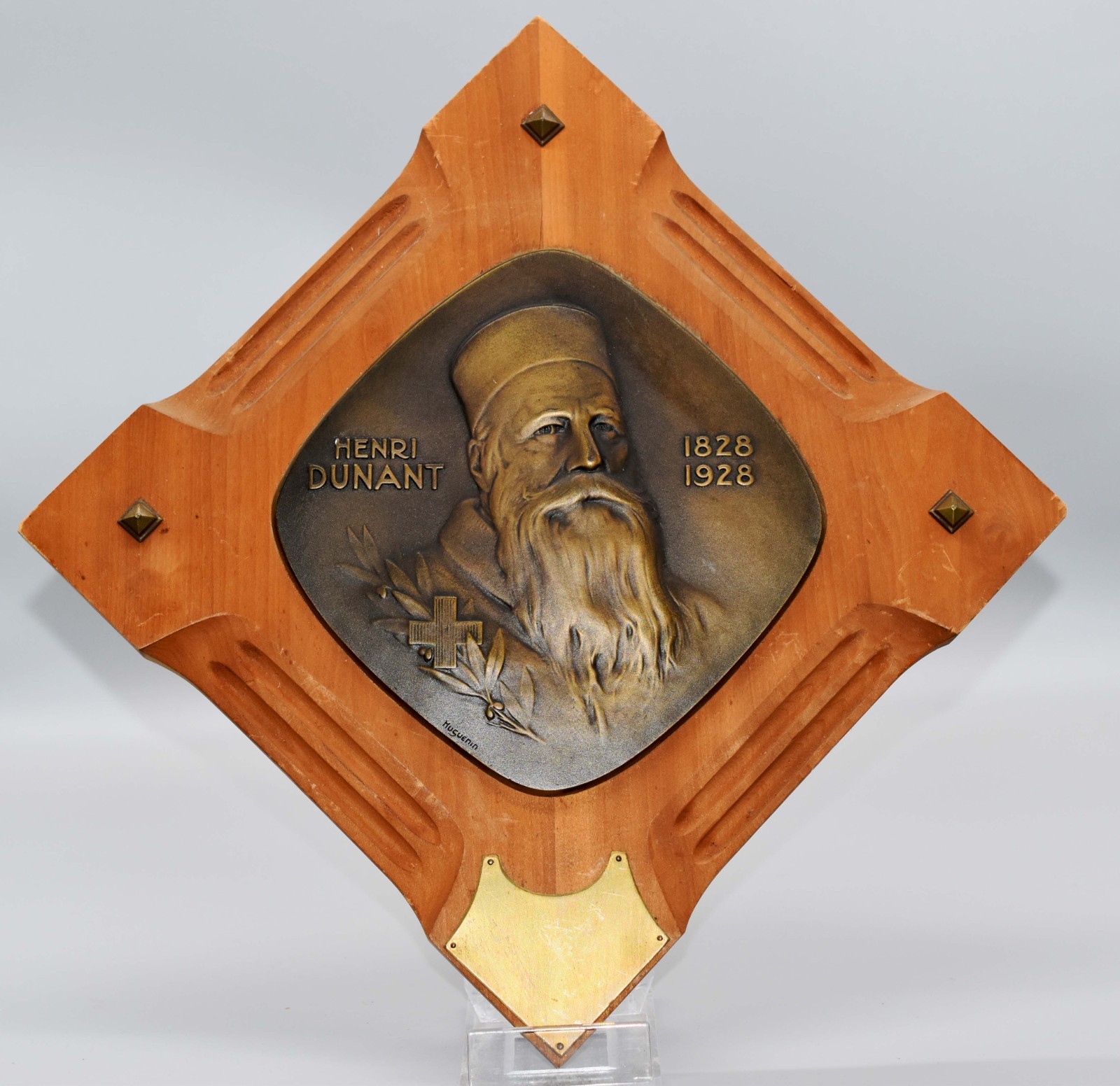 Bronze Henri Dunant Flachrelief Relief um 1928 Wandbild H40cm
