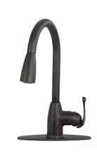 Project Source Tucker Matte Black Pull Down Kitchen Faucet Free Shipping