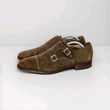 Jones Bootmaker sheepskin suede Monk strap Shoes - Brown RRP £130 UK 9