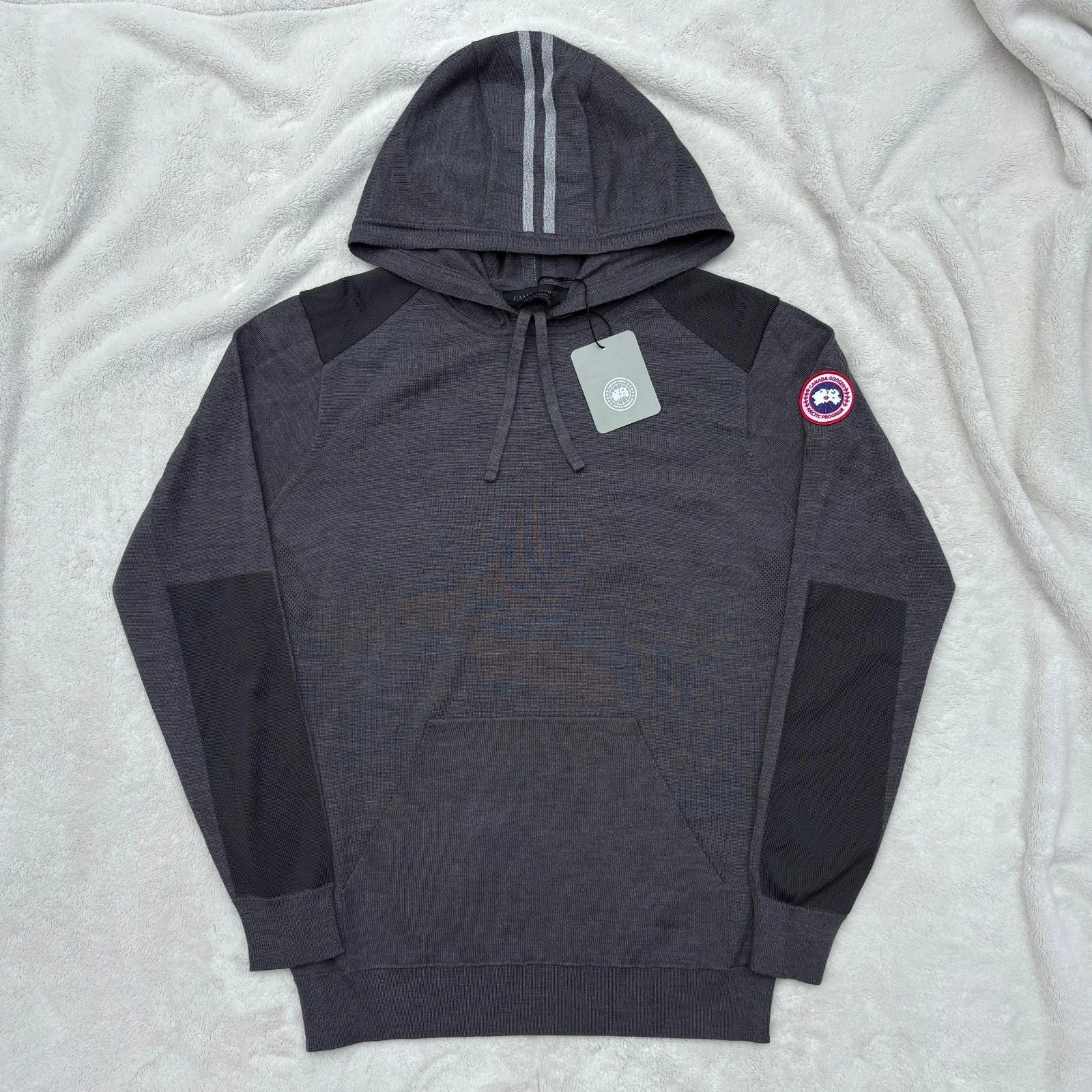 Canada Goose Iron Grey Amherst Knit Hoodie - Large - $450 - New - Authentic