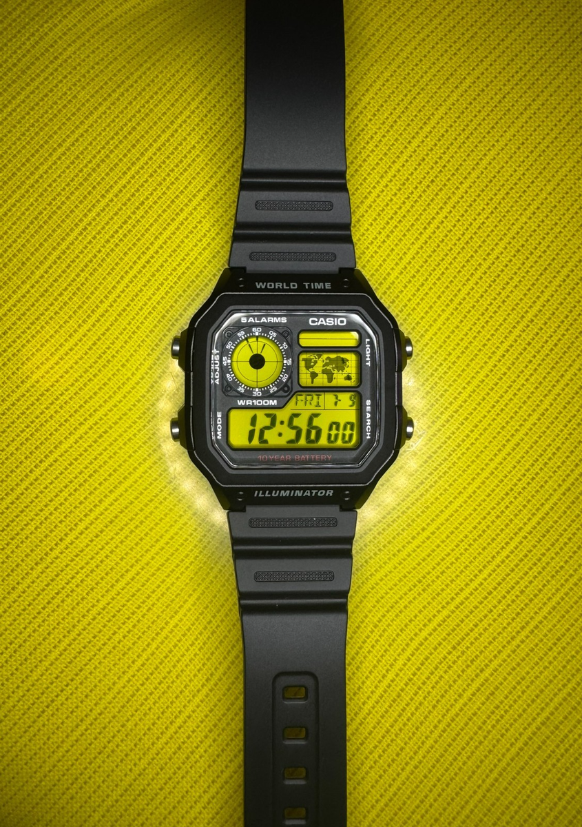 Yellow Custom Casio AE1200 
