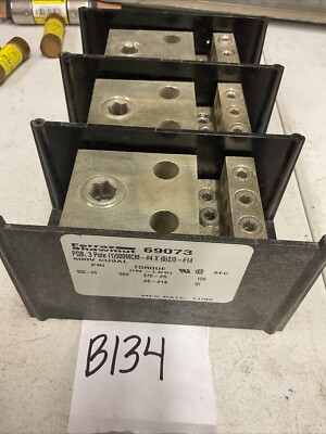 FERRAZ SHAWMUT 69073 3 POLE 600V POWER DISTRIBUTION BLOCK- ECS