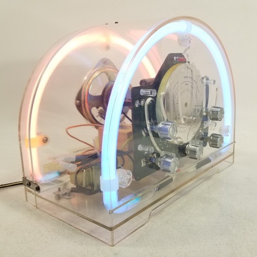 Refurbished Hypersonic Retro Neon Acrylic Lighted AM/FM Radio Model NTR-89 WORKS - Picture 15 of 18