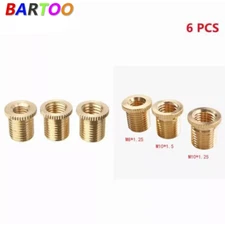 6x Aluminum Gear Shift Knob Adapter Standard Threading Nuts Insert Universal Kit