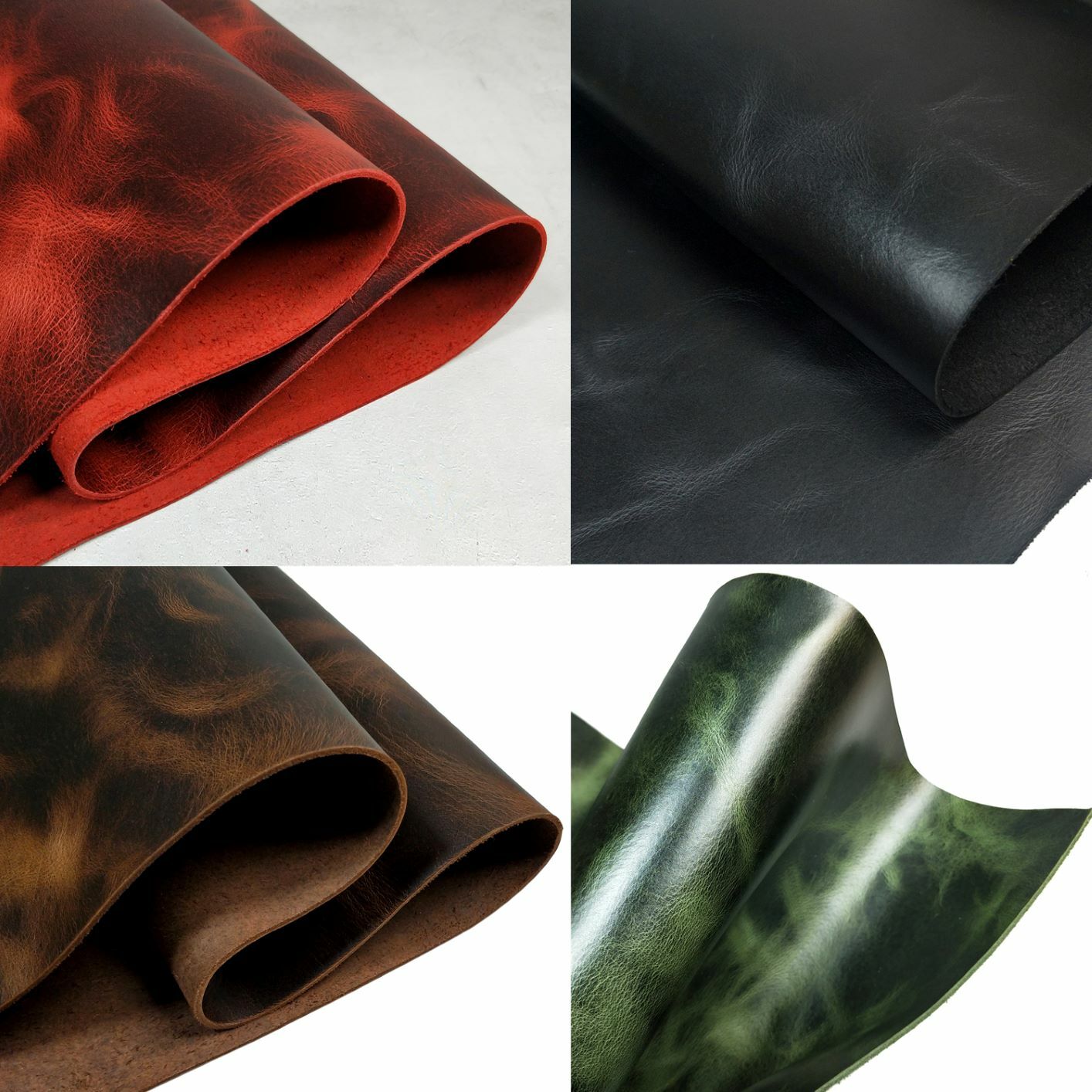 Full Grain Waxed Cowhide Leather for DIY Journals Leathercrafts Laces