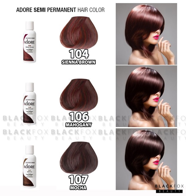 Adore Semi Permanent Haircolor 104 Sienna Brown Ad
