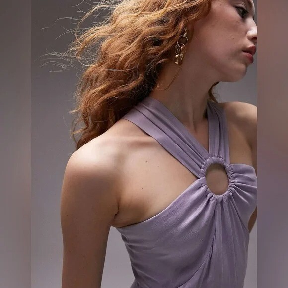 topshop purple maxi dress Topshop - Chiffon Maxi Dress - Women - Polyester - 2 US