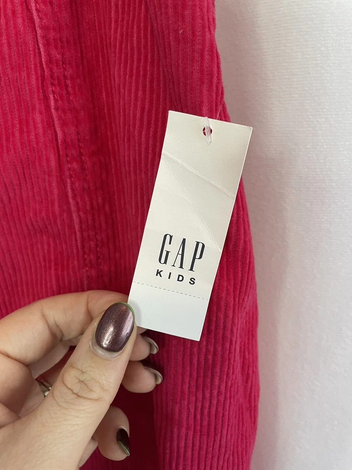 Nuevo con etiquetas Vestido Jersey Gap Denim Niñas Talla XXL Jelly Bean Rosa Pana Botón Delantero  Foto 3 de 4