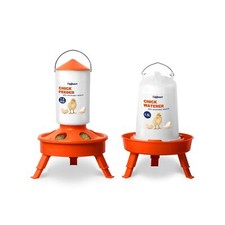 Chick Feeder and Waterer Kit, Top Fill 1.5kg Chick Feeder and 1.5L ... Fast Ship