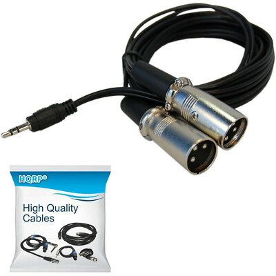 10ft 1/8'' TRS to Dual Male XLR Splitter Cable for KRK Rokit 5 G2s HS50m's Sound