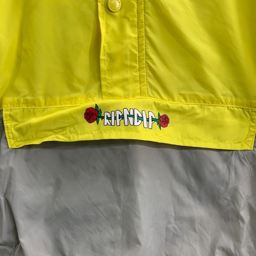 RIPNDIP Jacket Mens Size XL Windbreaker Extra Large Yellow Gray* - 第 10/13 張圖片