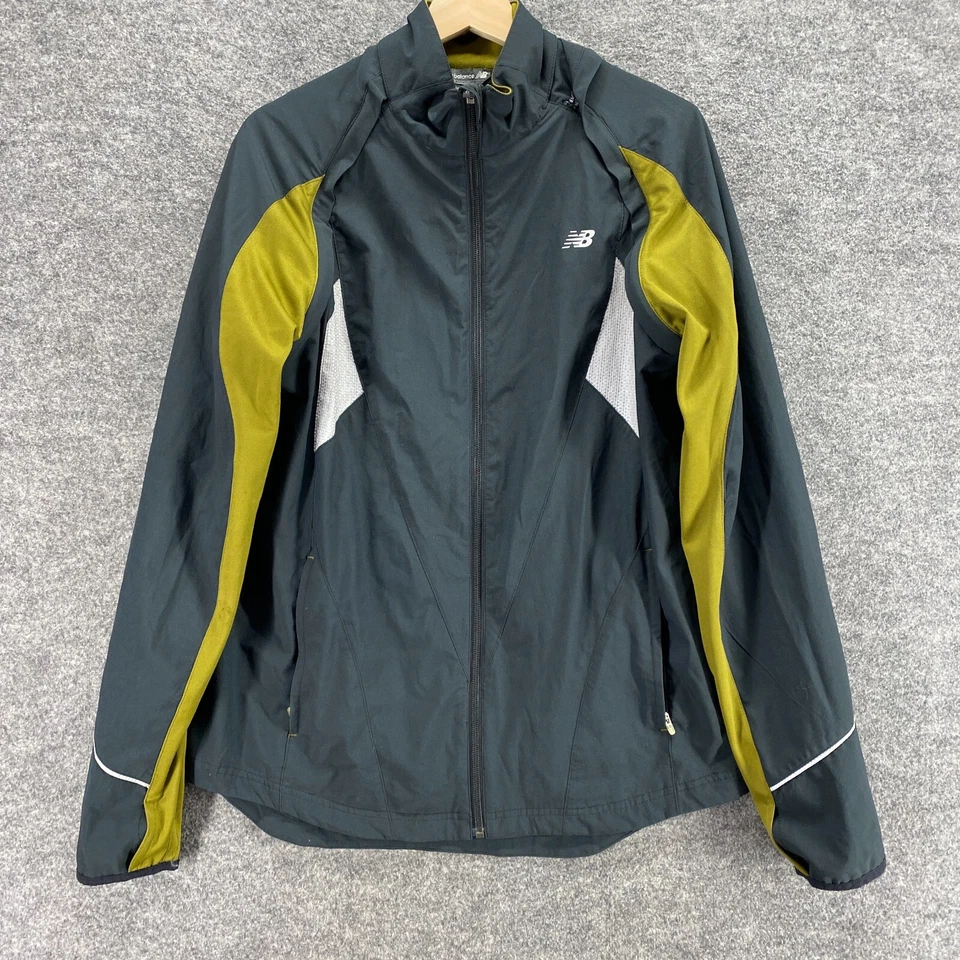 Chaqueta New Balance Activewear Mujer L Grande Negra Cuello Alto Cremallera Completa Forrada Foto 4 de 4