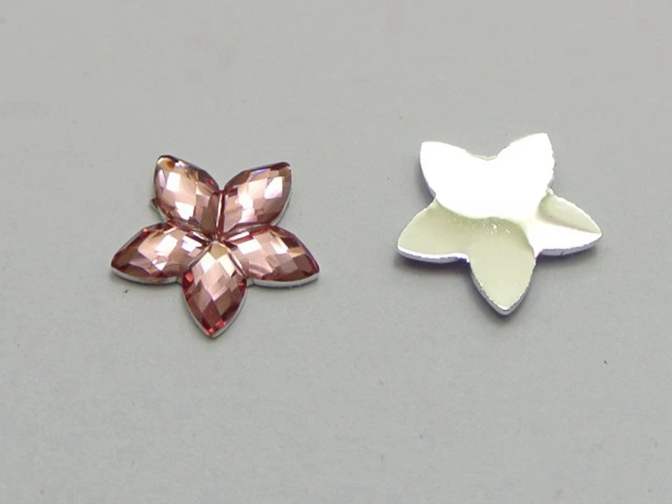 500 pedras preciosas de strass estrela facetada traseira plana acrílica cor mista 8mm - Imagem 4 de 4