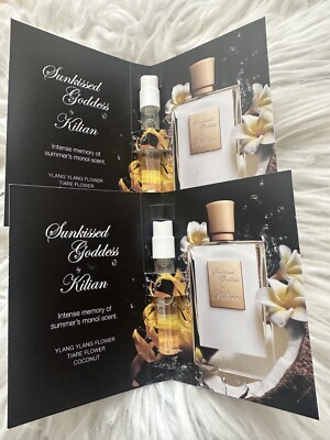 2 X Kilian Newest Release, Sun-kissed Goddess Eau De Parfum Vials Spray 1.5ml/e