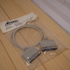 NOS Vintage 3 foot SCSI Cable - Centronics 50 Male to Male 