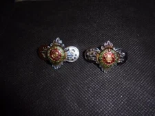 NEW 2 x British Army Military Uniform Rank Pips 5/8" Silver Gilt Colour Finish