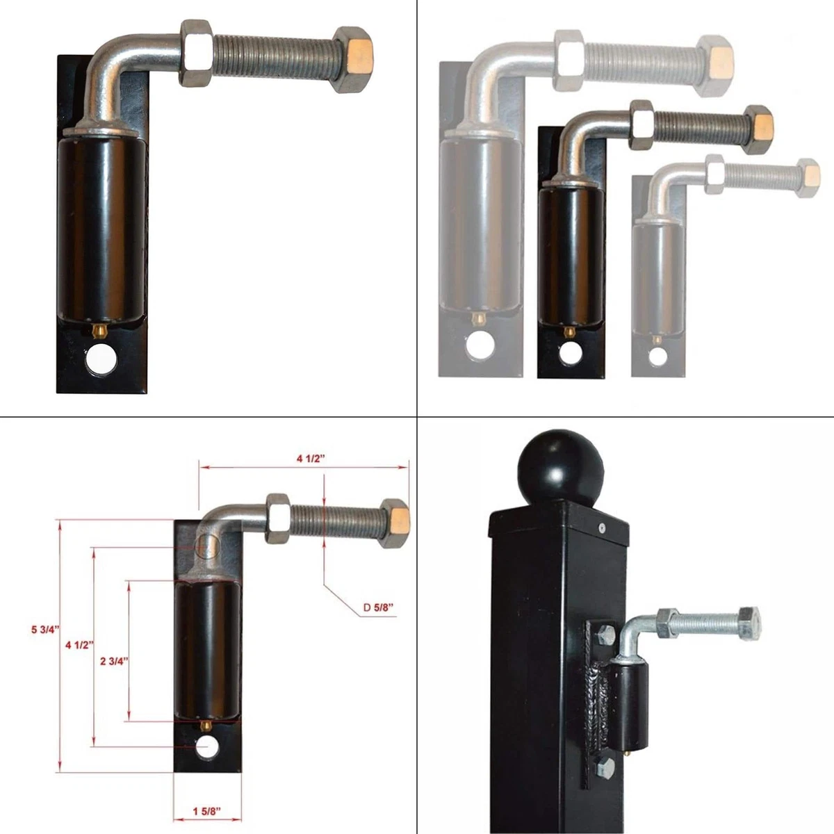 JBolt With Plate J Bolt Gate Hinges For Large Heavy, 45 OFF