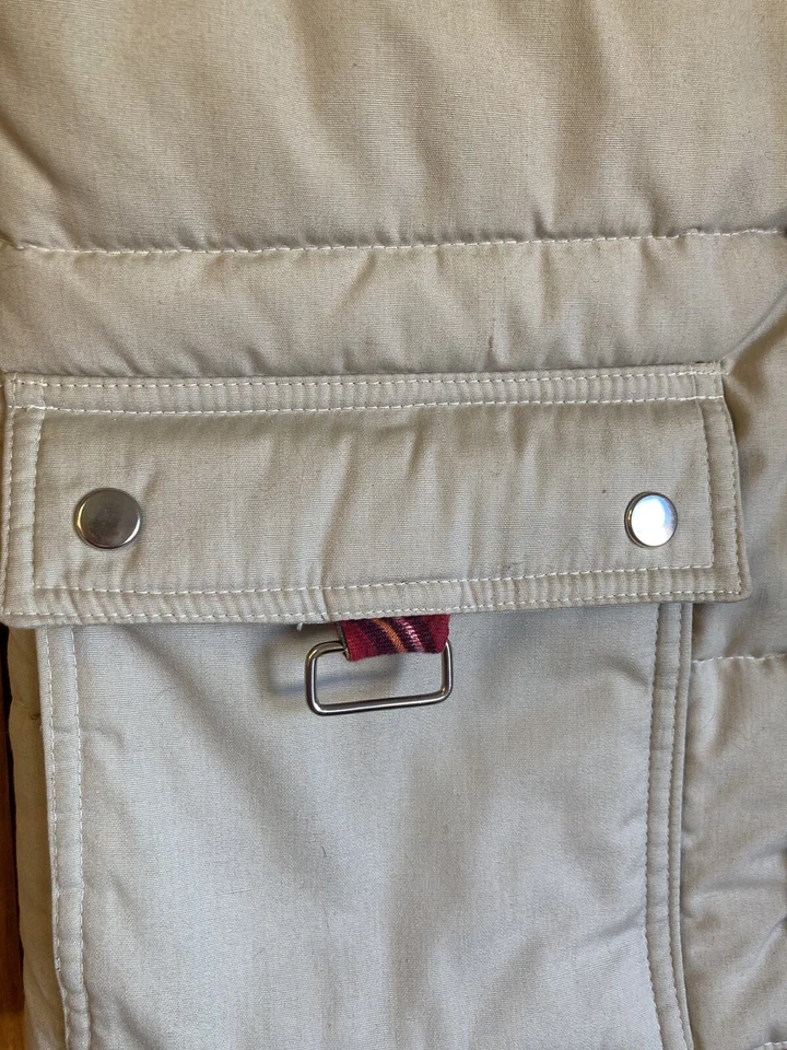 Chaleco de pesca vintage Aspen bronceado para hombre talla mediana con cremallera aislada con bolsillos Foto 4 de 4