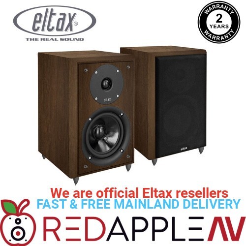 Pair of Eltax Monitor III Award Winning Bookshelf 90w Speakers - Walnut - Picture 1 of 4