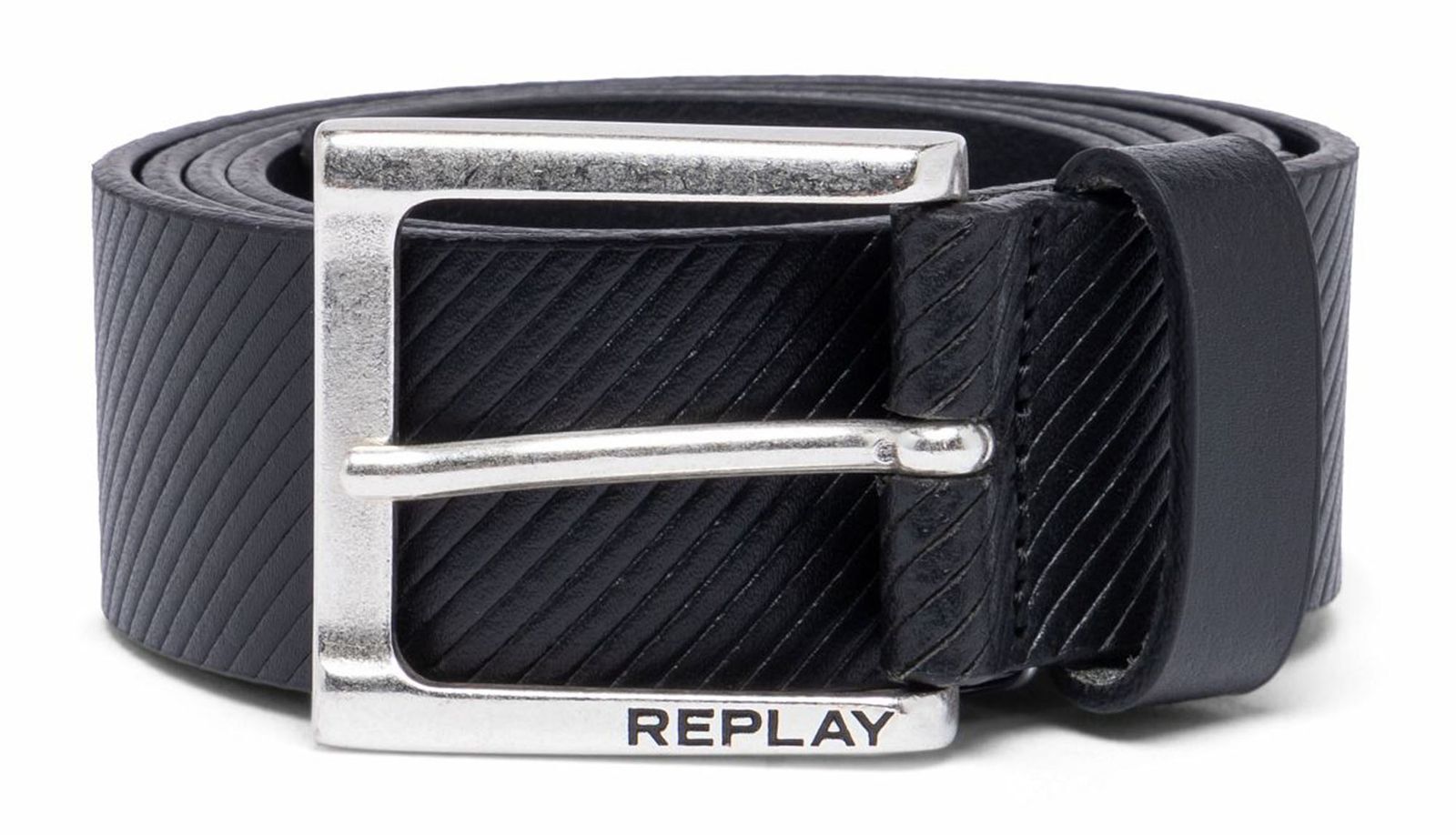 REPLAY Leather Belt W95 Black