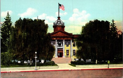 Brigham City Utah Box Elder County Court House Vintage Postcard 1H