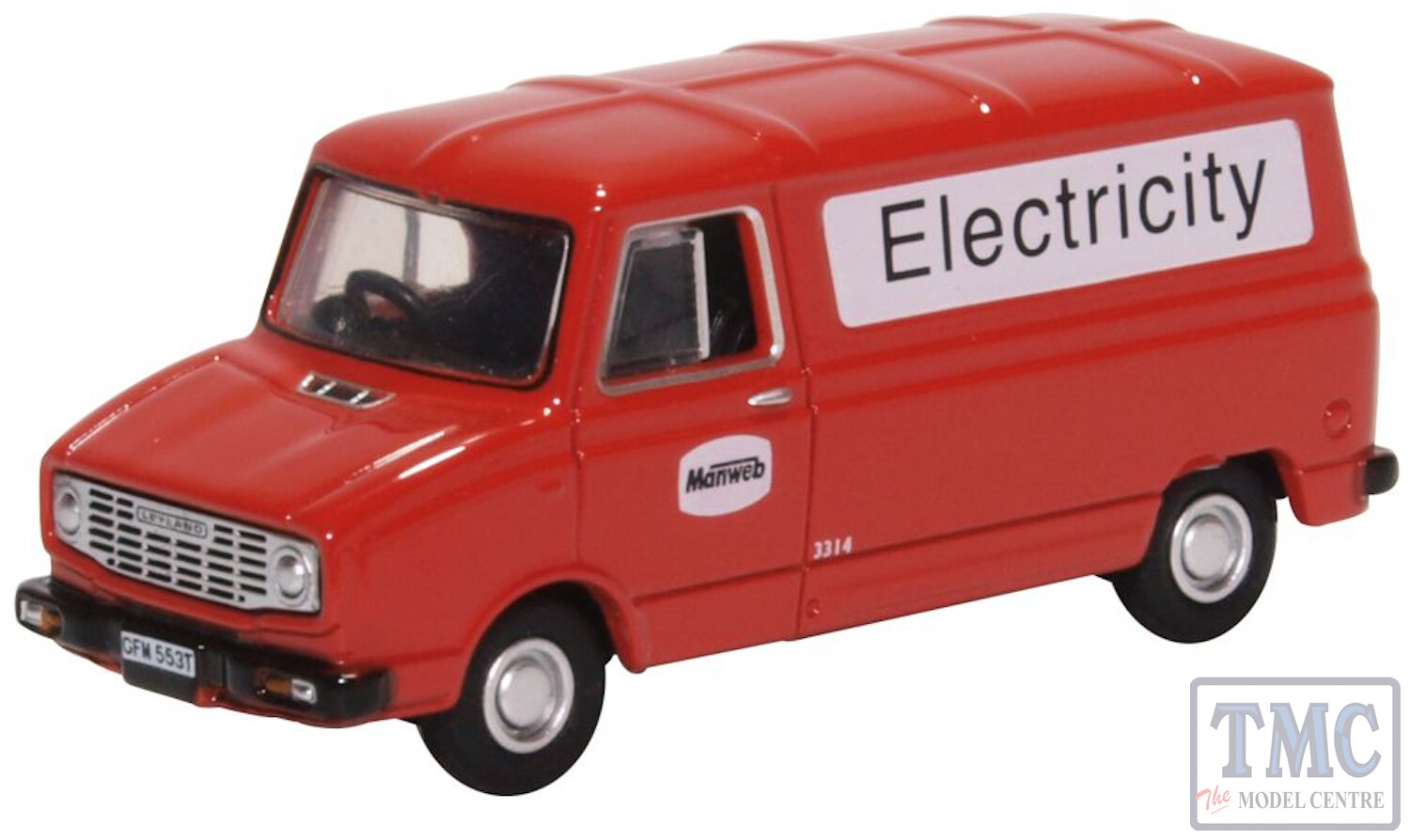 76SHP008 Oxford Diecast 1/76 Scale OO Gauge Leyland Sherpa Manweb Electricity