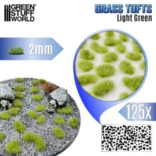 Static Grass Tufts 2 mm Light Green - Scenery Miniature Terrain Diorama Wargames
