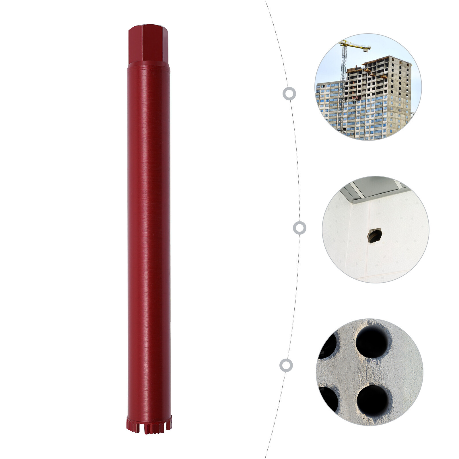 45# Steel Wet Diamond Core Drill Bit Hole Saw for Concrete Brick & Hard Material