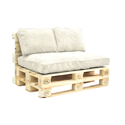 Palettenkissen Cord Set – Outdoor Sitzauflage Für Palettensofa, Grau, 60x40 Cm, Abriebfest