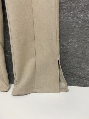 PLT Oatmeal Wide Leg Split Hem Flared Trousers Size 8 NEW RRP £30 - Picture 2 of 12