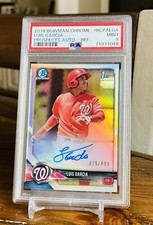 2018 Bowman Chrome LUIS GARCIA RC Refractor AUTO /499 PSA 9 LOW POP