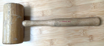 Vintage Wood Mallet hammer C.S.OSBORNE 90-2  13'' Long x 2 3/4'' Diameter