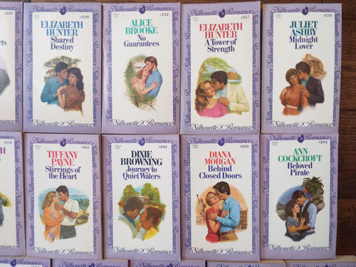 Lot 38 Silhouette Romance Novels Books Vtg 1982 Purple Covers #190-333 - Imagen 5 de 7