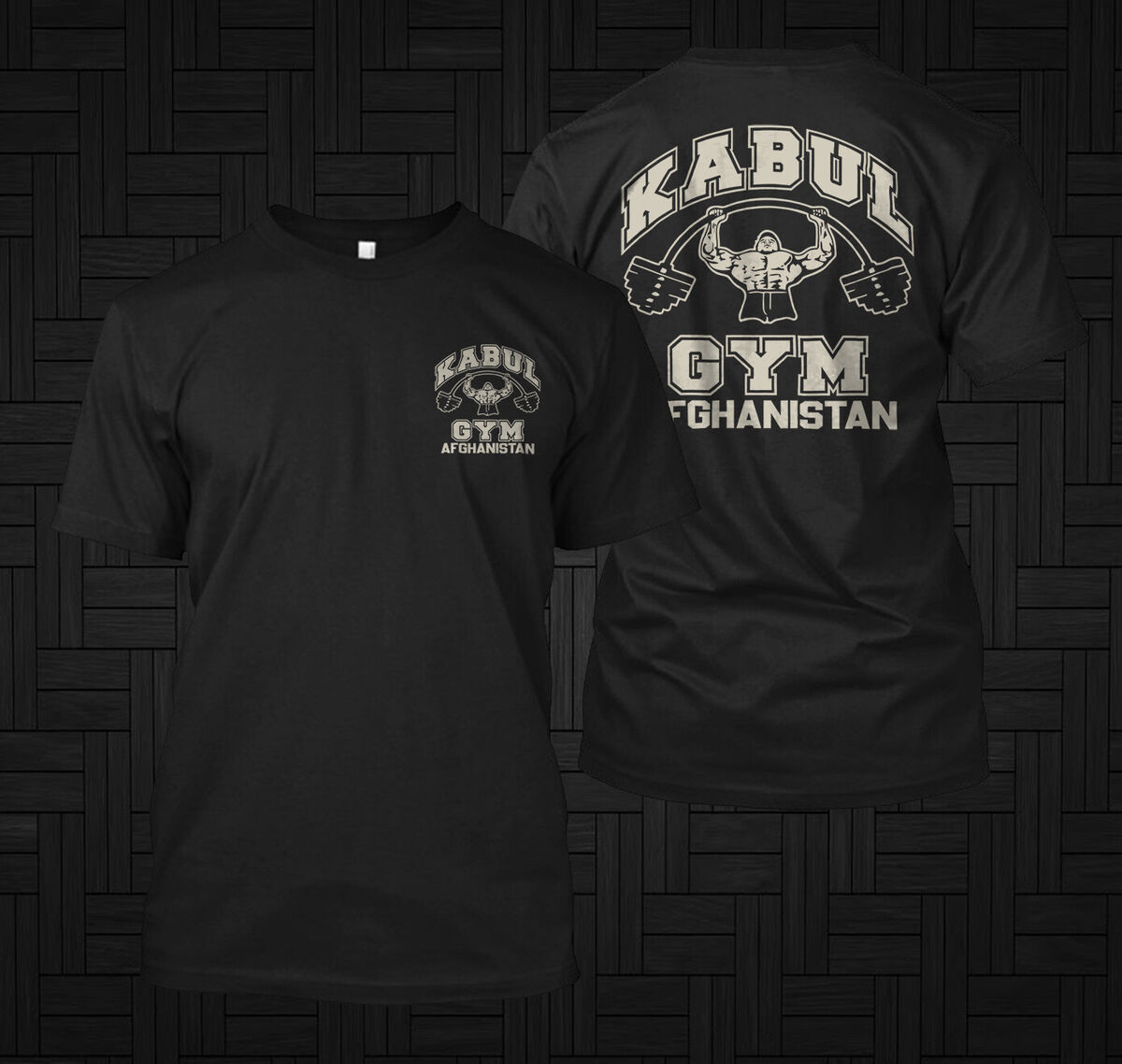 US Military base Kabul Gym Afghanistan - Custom Men's T-Shirt Tee