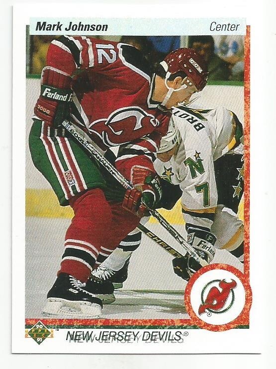 MARK JOHNSON 1990-91 UPPER DECK CARD NEAR MINT CONDITION