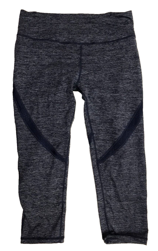 Nanette Lepore Leggings Large blau kurz geschnitten Fitnessstudio aktiv Athleisure 28" B x 21" L